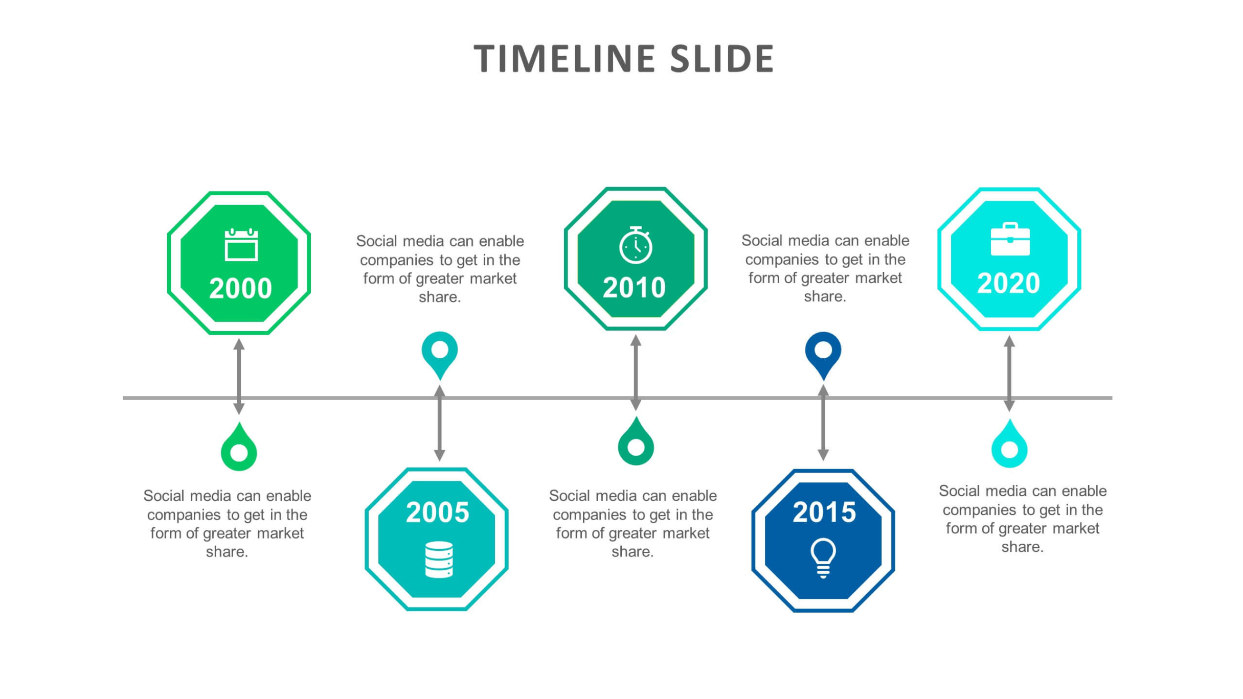 Free Costum Timeline Slide Templates  Biz Infograph Word