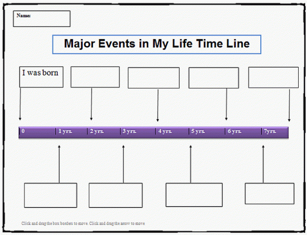 Free Printable My Life  Time Line Template  K5 Computer Lab Technology Lesson Plans Ppt Sample