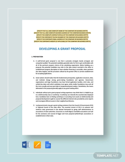 Grant Proposal  12 Examples Format Pdf  Examples Docs