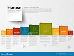 Vector Minimalist Colorful Timeline Template Stock Vector Pdf Sample