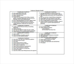 Conference Planning Timeline Template Pdf Sample