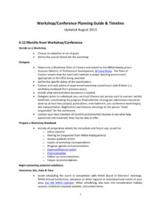 Free Editable Conference Planning Timeline Template Word Example