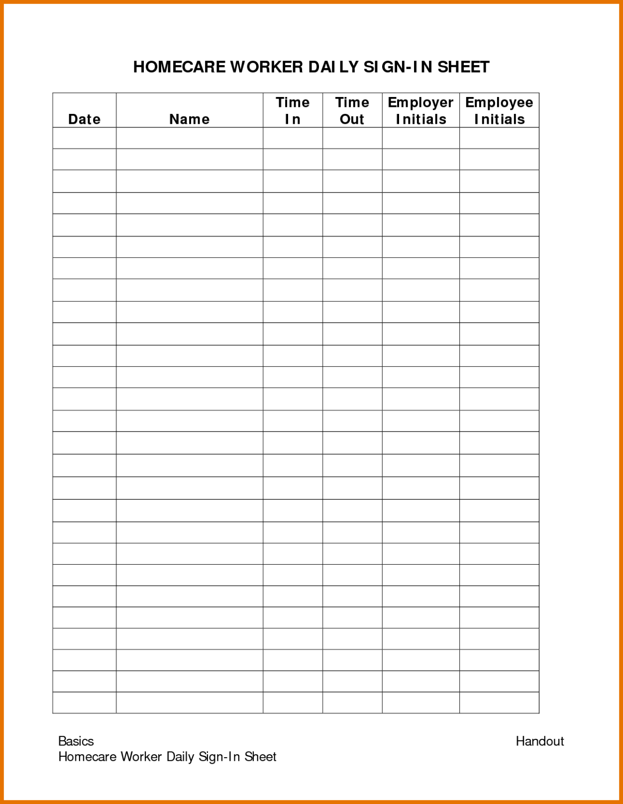 Free Editable Staff Sign In And Out Sheet Template Word Sample