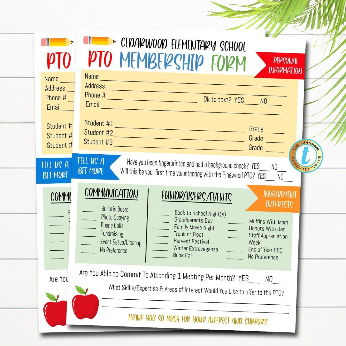 Free Printable Membership Sign Up Form Template Word Sample