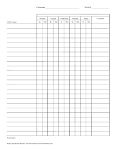 Sports Sign Out Sheet Template Excel Sample