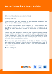 Free Editable Stepping Down From A Position Letter Template Example
