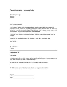 Sample Parent Consent Letter For Travel Template Doc