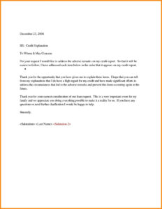 Blank Business Cash Out Refinance Letter Template Doc