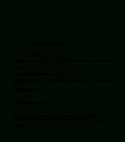 Blank Business Change Of Ownership Letter Template Excel