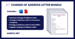 Blank Change Of Address Letter Template Doc