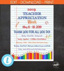 Blank Teacher Appreciation Week Letter Template Doc