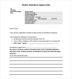 Editable Academic Dismissal Appeal Letter Template Doc
