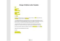Free Blank Change Of Address Letter Template
