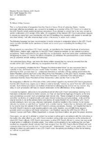 Free Blank Church Membership Resignation Letter Template Sample
