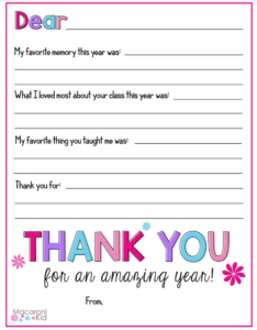 Free Blank Teacher Appreciation Week Letter Template Pdf