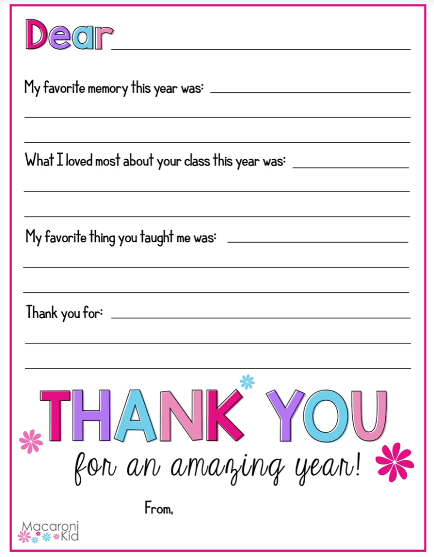 Free Blank Teacher Appreciation Week Letter Template Pdf
