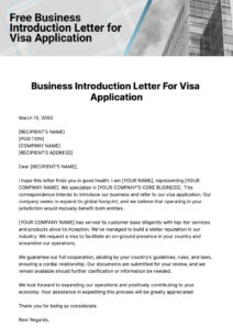 Free Editable Business To Business Introduction Letter Template
