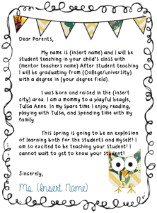 Free Editable Teacher Introduction Letter To Parents Template Doc