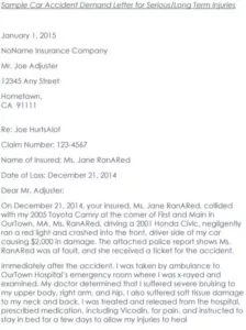 Free Printable Auto Accident Demand Letter Template Doc