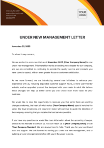 Free Printable Change Of Property Management Letter Template Sample