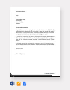 Free Printable Withdrawal Of Resignation Letter Template Doc