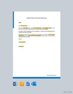 Free Sample Classroom Party Donation Letter Template Pdf