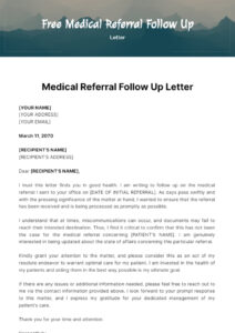 Free Sample Doctor To Doctor Referral Letter Template Example