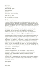 Free Sample Validation Letter To Debt Collector Template Example