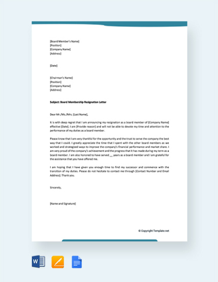 Free Sample Withdrawal Of Resignation Letter Template Word