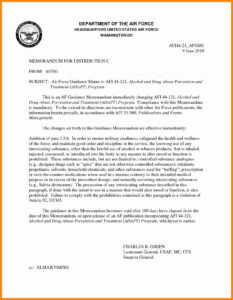 Printable Air Force Letter Of Counseling Template Sample