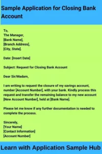 Printable Closing Bank Account Letter Template Word