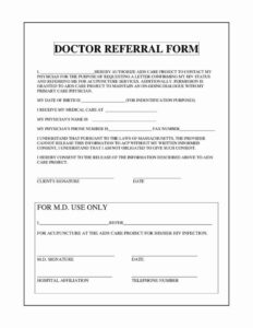 Printable Doctor To Doctor Referral Letter Template Pdf