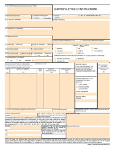 Printable Shipper Letter Of Instruction Template Example