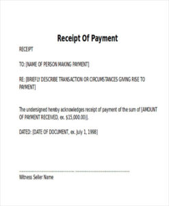 Sample Acknowledgement Of Receipt Letter Template