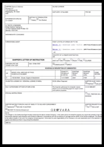 Sample Shipper Letter Of Instruction Template Word