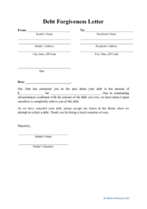 Sample Student Loan Forgiveness Letter Template Sample