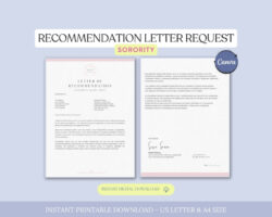 Editable Sorority Letter Of Recommendation Template Doc