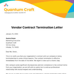 Editable Termination Of Services Letter Template Excel