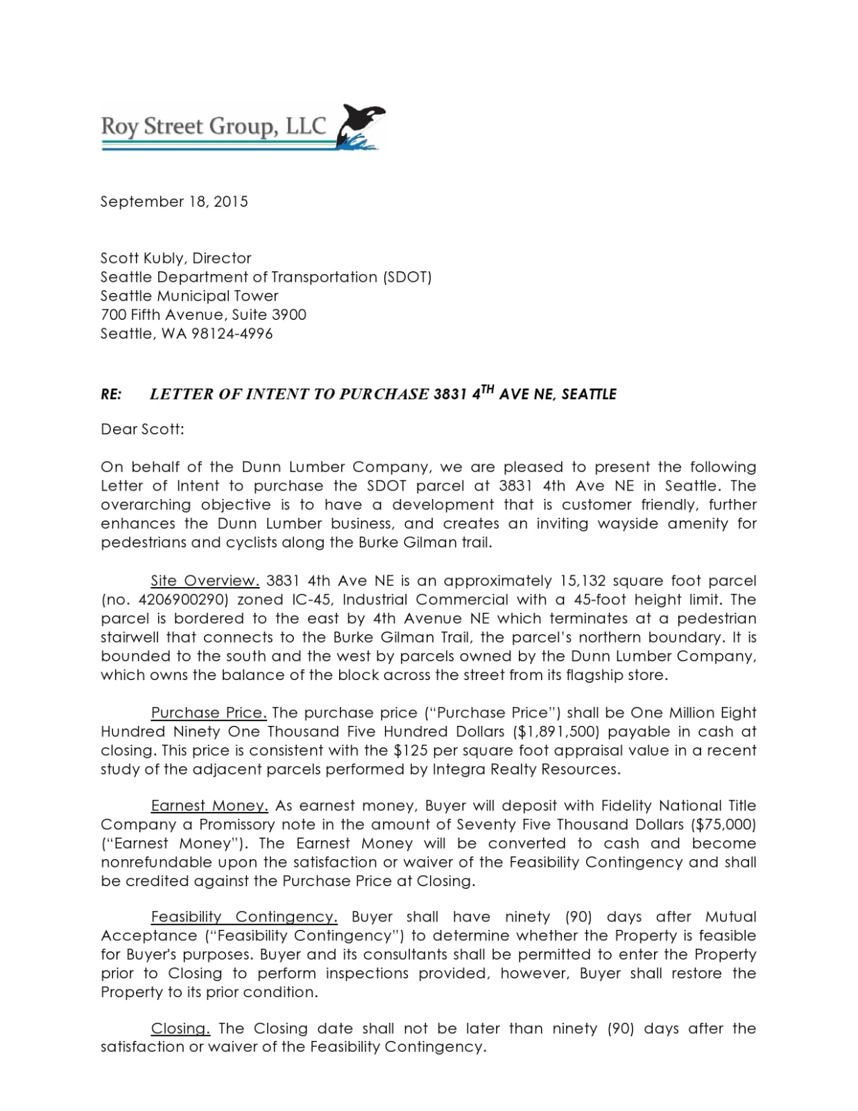 Free Blank Business Purchase Letter Of Intent Template Word