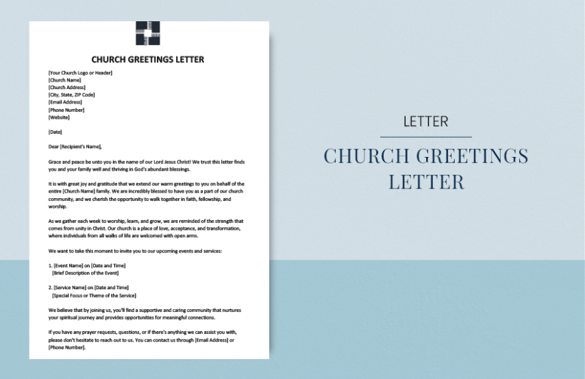 Free Blank Church Anniversary Invitation Letter Template Pdf