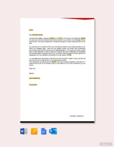 Free Blank Leadership Position Recommendation Letter Template Excel