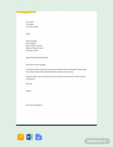 Free Blank Transfer Of Ownership Letter Template Sample