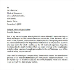 Free Editable Health Insurance Appeal Letter Template