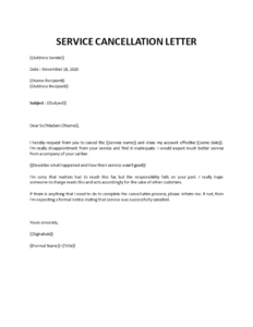 Free Editable Termination Of Services Letter Template Pdf