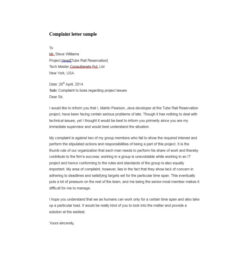 Free Printable Grievance Letter To Employer Template Excel