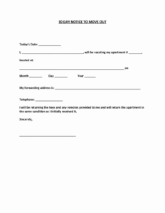 Free Printable Moving Out Letter To Landlord Template