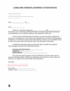 Free Printable Pre Adverse Action Letter Template Excel