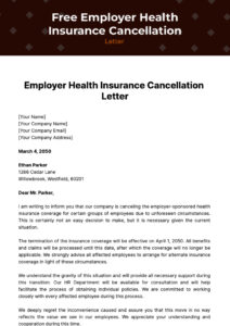 Free Printable Termination Of Benefits Letter Template Sample