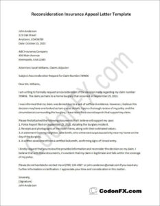 Free Sample Health Insurance Appeal Letter Template Example