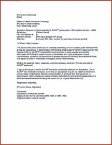 Printable Insurance Denial Appeal Letter Template Pdf